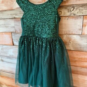 Cat & Jack Teal Sequin Dress